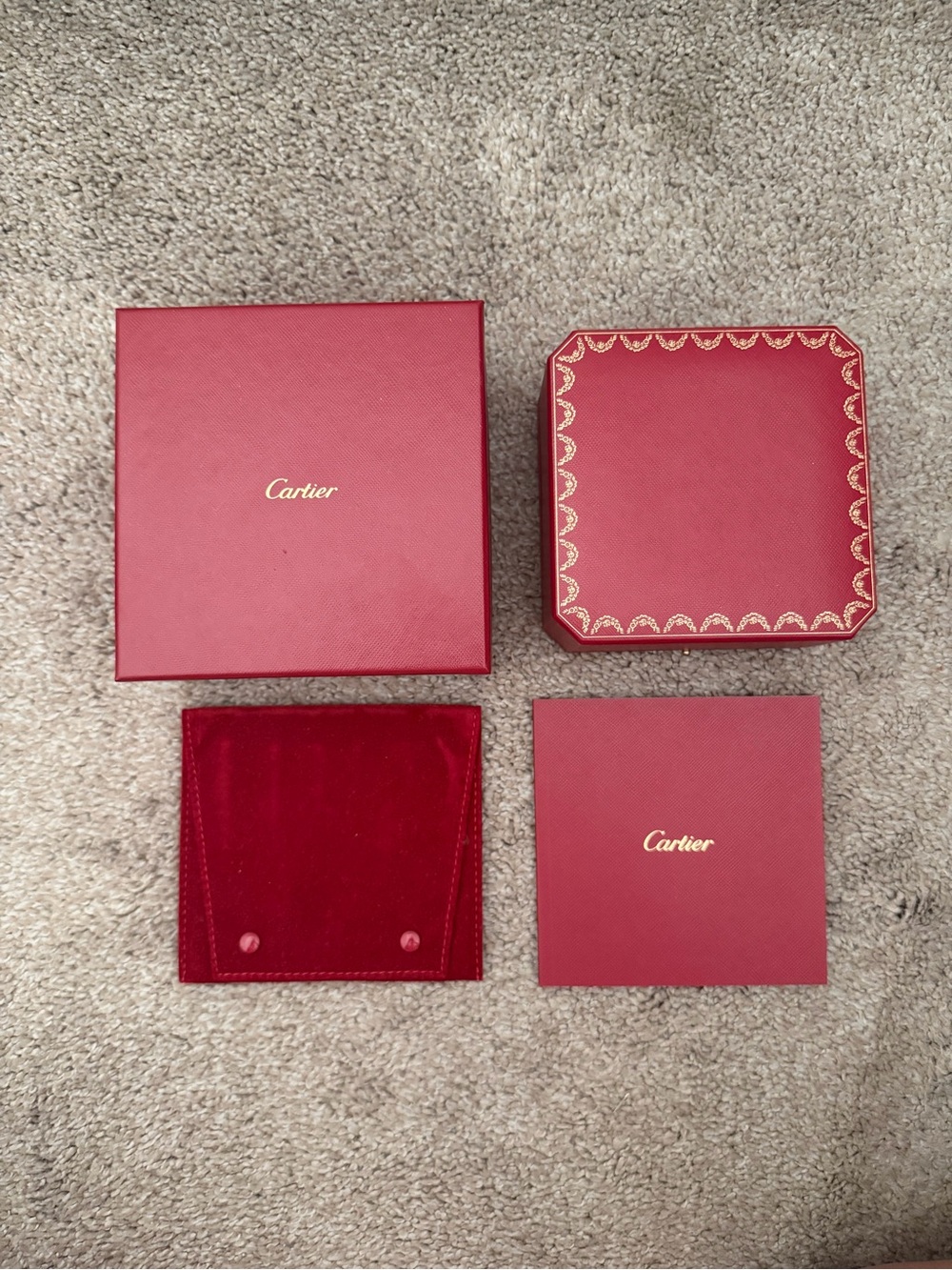 Cartier Love bracelet box and pouch